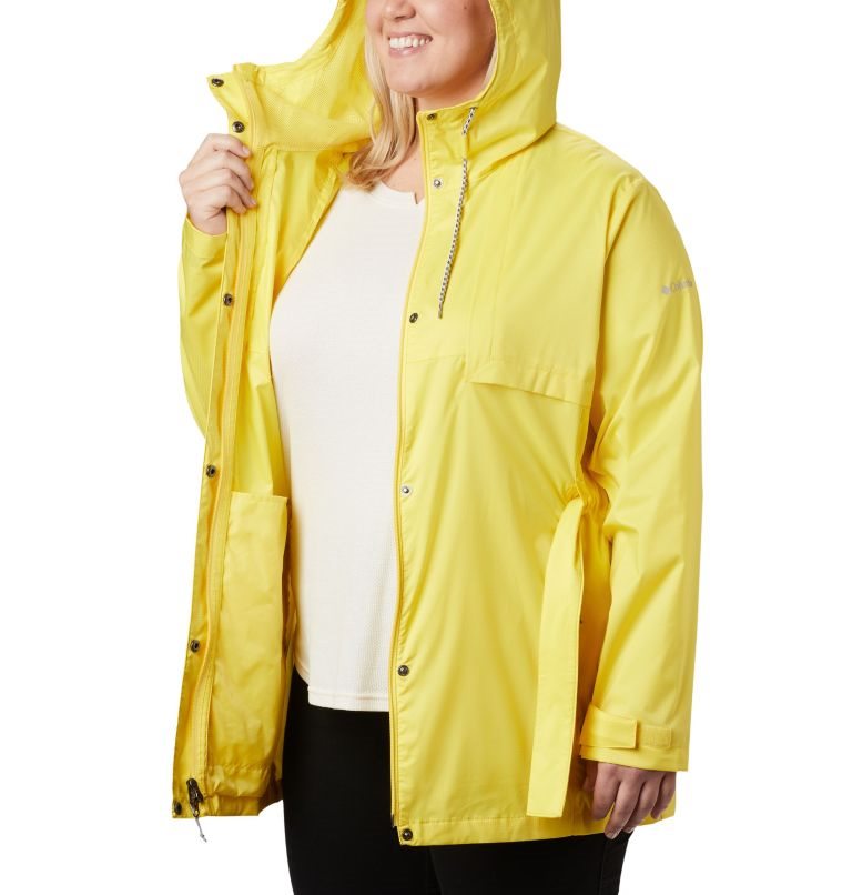 Women's Columbia Pardon My Trench Rain Jackets Yellow | Plus Size CA-K1CA0